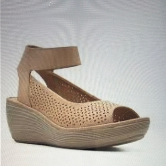 Clarks | Shoes | Clarks Reedly Salene Wedge Sandal Size 95 | Poshmark
